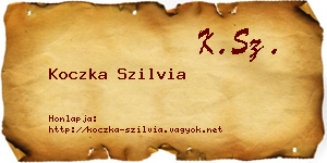 Koczka Szilvia névjegykártya