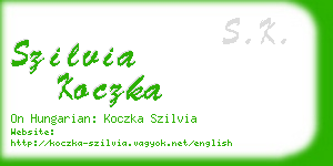 szilvia koczka business card